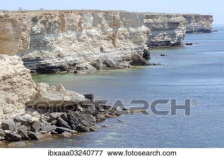 "Coastal landscape, cliffs, Cape Tarkhankut, near Olenivka, Crimea, Ukraine, Europe" View Large Photo Image Stock Photo - "Coastal landscape, cliffs, Cape Tarkhankut, near Olenivka, Crimea, Ukraine, Europe". Fotosearch