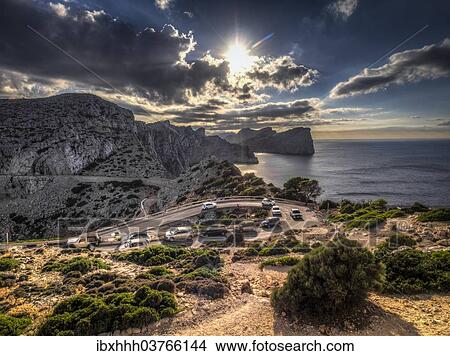 "Coastal landscape in the evening, Cap Formentor, Majorca, Balearic Islands, Spain, Europe" View Large Photo Image Picture - "Coastal landscape in the evening, Cap Formentor, Majorca, Balearic Islands, Spain, Europe". Fotosearch