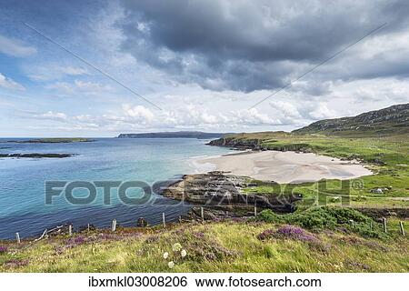 "Coastal landscape with Sangobeg Beach, Durness, Sutherland County, Highland, Scotland, United Kingdom, Europe" View Large Photo Image Stock Photograph - "Coastal landscape with Sangobeg Beach, Durness, Sutherland County, Highland, Scotland, United Kingdom, Europe". Fotosearch