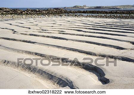 "Coastal sand at low tide, channels formed by water, coast at Plouarzel, Departement Finistere, Brittany, France, Europe" View Large Photo Image Stock Image - "Coastal sand at low tide, channels formed by water, coast at Plouarzel, Departement Finistere, Brittany, France, Europe". Fotosearch