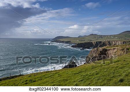 Stock Image - "Coastline, Dingle Peninsula, County Kerry, Republic of Ireland, Europe". Fotosearch