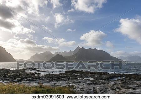 "Coastline of Flakstadoya Island, Lofoten, Nordland, Norway, Europe" View Large Photo Image Stock Photo - "Coastline of Flakstadoya Island, Lofoten, Nordland, Norway, Europe". Fotosearch