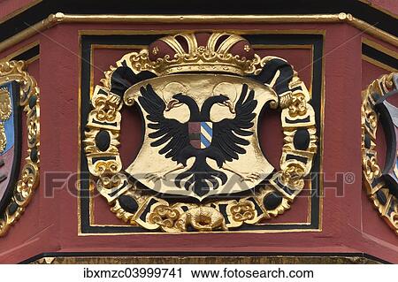"Coat of arms of Emperor Maximilian at the Historisches Kaufhaus, historical department store, 1520, Freiburg, Baden-Wurttemberg, Germany, Europe" View Large Photo Image Stock Image - "Coat of arms of Emperor Maximilian at the Historisches Kaufhaus, historical department store, 1520, Freiburg, Baden-Wurttemberg, Germany, Europe". Fotosearch