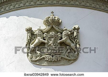 "Coat of arms of the Dukes of Nassau on the Wiesbaden City Palace, Wiesbaden, Hesse, Germany, Europe" View Large Photo Image Stock Photo - "Coat of arms of the Dukes of Nassau on the Wiesbaden City Palace, Wiesbaden, Hesse, Germany, Europe". Fotosearch