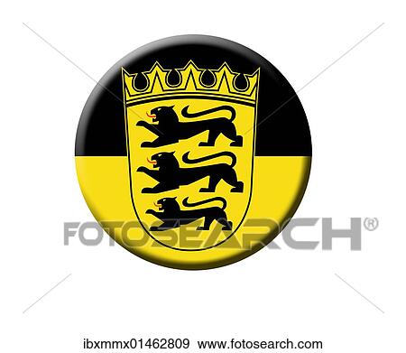 Stock Photo - "Coat of arms of the state of Baden-Wuerttemberg, Germany, Europe". Fotosearch