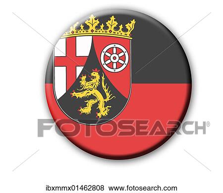 Stock Photo - "Coat of arms of the state Rhineland-Palatinate, Germany, Europe". Fotosearch