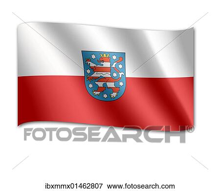 Stock Photo - "Coat of arms of the state Thuringia, Germany, Europe". Fotosearch