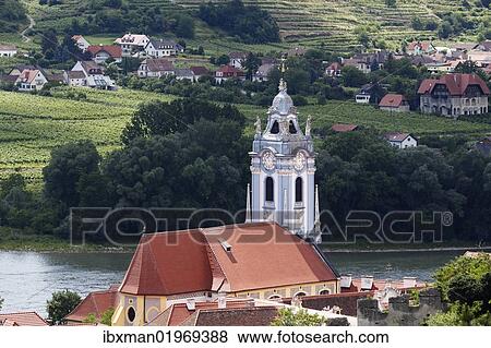 "Collegiate Church in Duernstein, in the back Rossatz, Wachau, Waldviertel, Lower Austria, Austria, Europe, PublicGround, Europe" View Large Photo Image Stock Photo - "Collegiate Church in Duernstein, in the back Rossatz, Wachau, Waldviertel, Lower Austria, Austria, Europe, PublicGround, Europe". Fotosearch