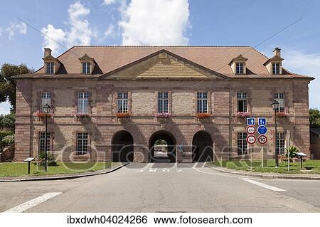 Stock Photograph - "Colmar Gate or Porte de Colmar, Neuf-Brisach, Alsace, France, Europe". Fotosearch