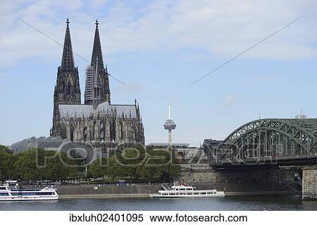 Stock Photography - "Cologne Cathedral, UNESCO World Heritage Site, Cologne, North Rhine-Westphalia, Germany, Europe". Fotosearch