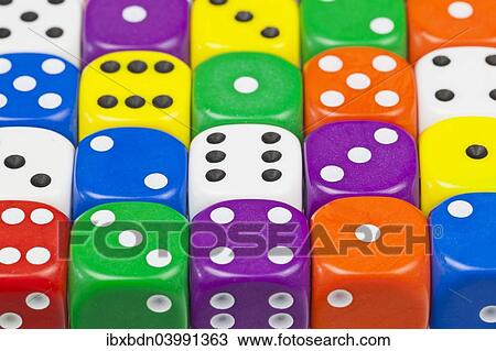 Colourful dice View Large Photo Image Stock Image - Colourful dice. Fotosearch
