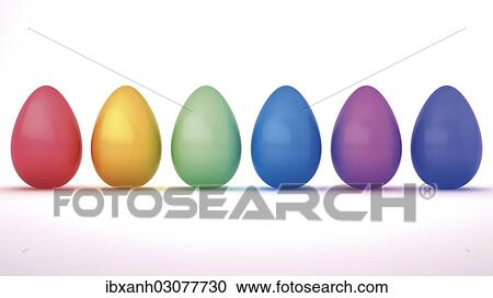 "Colourful Easter eggs, 3D illustration" View Large Photo Image Stock Image - "Colourful Easter eggs, 3D illustration". Fotosearch