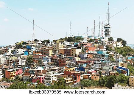 "Colourful houses and radio masts on Cerro del Carmen, Guayaquil, Guayas Province, Ecuador, South America" View Large Photo Image Stock Photography - "Colourful houses and radio masts on Cerro del Carmen, Guayaquil, Guayas Province, Ecuador, South America". Fotosearch