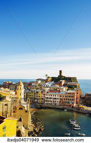 "Colourful houses on the sea, Vernazza, Cinque Terre, UNESCO World Heritage Site, province of La Spezia, Liguria, Italy, Europe" View Large Photo Image Stock Photo - "Colourful houses on the sea, Vernazza, Cinque Terre, UNESCO World Heritage Site, province of La Spezia, Liguria, Italy, Europe". Fotosearch