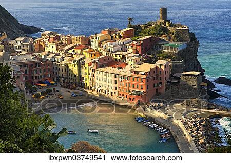 "Colourful houses, the fishing port of Vernazza in the morning light, UNESCO World Heritage Site, Cinque Terre National Park, Vernazza, Liguria, Italy, Europe" View Large Photo Image Stock Image - "Colourful houses, the fishing port of Vernazza in the morning light, UNESCO World Heritage Site, Cinque Terre National Park, Vernazza, Liguria, Italy, Europe". Fotosearch