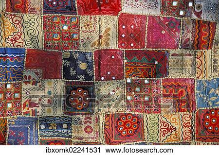 "Colourful patchwork carpet with small mirrors, Rajasthan, India, Asia" View Large Photo Image Stock Image - "Colourful patchwork carpet with small mirrors, Rajasthan, India, Asia". Fotosearch