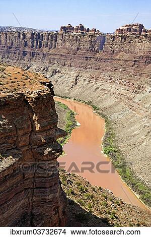 "Confluence of Green River and the Colorado River in the Needles district, Canyonlands National Park, Moab, Utah, United States, North America" View Large Photo Image Picture - "Confluence of Green River and the Colorado River in the Needles district, Canyonlands National Park, Moab, Utah, United States, North America". Fotosearch