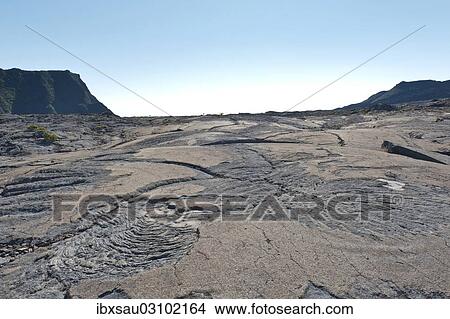 "Cooled lava flow at the foot of the Piton de la Fournaise volcano, ropy lava, Piton de la Fournaise, La Reunion, Reunion, France, Africa" View Large Photo Image Picture - "Cooled lava flow at the foot of the Piton de la Fournaise volcano, ropy lava, Piton de la Fournaise, La Reunion, Reunion, France, Africa". Fotosearch