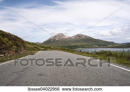 "Country road B8083 with hills of Beinn Dearg Mhor and Beinn Dearg Bheag at the back, Strathaird, Isle of Skye, Scotland, United Kingdom, Europe" View Large Photo Image Stock Photograph - "Country road B8083 with hills of Beinn Dearg Mhor and Beinn Dearg Bheag at the back, Strathaird, Isle of Skye, Scotland, United Kingdom, Europe". Fotosearch