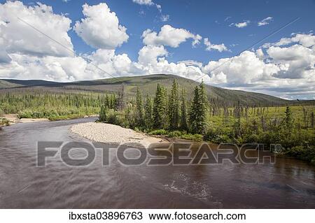 "Countryside at the Taylor Highway, near the Chicken settlement, Alaska, United States, North America" View Large Photo Image Stock Image - "Countryside at the Taylor Highway, near the Chicken settlement, Alaska, United States, North America". Fotosearch