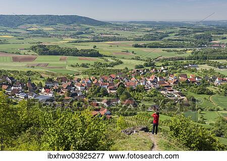 "Countryside with the village of Schlaifhausen below the Ehrenburg plateau, Franconian Switzerland - Veldenstein Forest Nature Park, Wiesenthau, Bavaria, Germany, Europe" View Large Photo Image Stock Photo - "Countryside with the village of Schlaifhausen below the Ehrenburg plateau, Franconian Switzerland - Veldenstein Forest Nature Park, Wiesenthau, Bavaria, Germany, Europe". Fotosearch