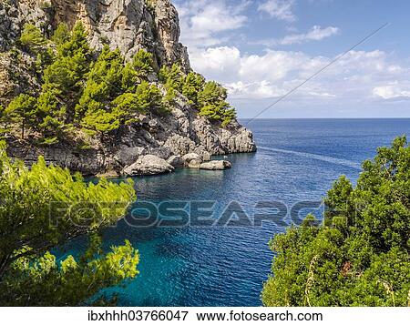 "Cove, Sa Calobra, Serra de Tramuntana, Majorca, Balearic Islands, Spain, Europe" View Large Photo Image Stock Photo - "Cove, Sa Calobra, Serra de Tramuntana, Majorca, Balearic Islands, Spain, Europe". Fotosearch