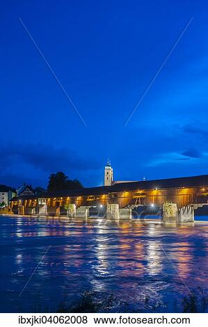 "Covered wooden bridge, Fridolinsmunster cathedral and Rhine, Bad Sackingen, Black Forest, Baden-Wurttemberg, Germany, Europe" View Large Photo Image Stock Photo - "Covered wooden bridge, Fridolinsmunster cathedral and Rhine, Bad Sackingen, Black Forest, Baden-Wurttemberg, Germany, Europe". Fotosearch