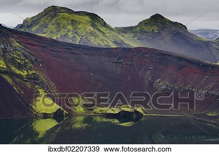 "Crater of Ljotipollur Volcano, detail, Landmannalaugar, Fjallabak Nature Reserve, Highlands, Iceland, Europe" View Large Photo Image Stock Photo - "Crater of Ljotipollur Volcano, detail, Landmannalaugar, Fjallabak Nature Reserve, Highlands, Iceland, Europe". Fotosearch