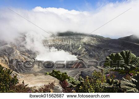 "Crater of Poas Volcano, Poas Volcano National Park, Costa Rica, Central America, North America" View Large Photo Image Stock Photo - "Crater of Poas Volcano, Poas Volcano National Park, Costa Rica, Central America, North America". Fotosearch