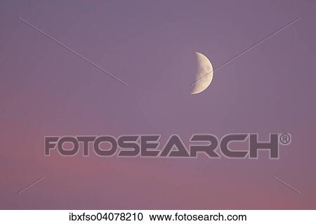Stock Image - "Crescent moon, Mecklenburg-Western Pomerania, Germany, Europe". Fotosearch