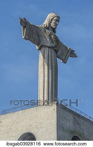 Stock Photograph - "Cristo Rei statue, Almada, Lisbon, Lisbon District, Lisboa Region, Portugal, Europe". Fotosearch