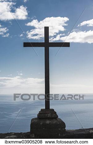 "Cross in front of sky, Santa Cruz de La Palma, La Palma, Canary Islands, Spain, Europe" View Large Photo Image Stock Photo - "Cross in front of sky, Santa Cruz de La Palma, La Palma, Canary Islands, Spain, Europe". Fotosearch