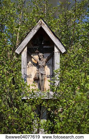 "Crucifix, shrine, Mondsee, Salzkammergut, Upper Austria, Austria, Europe" View Large Photo Image Stock Photo - "Crucifix, shrine, Mondsee, Salzkammergut, Upper Austria, Austria, Europe". Fotosearch