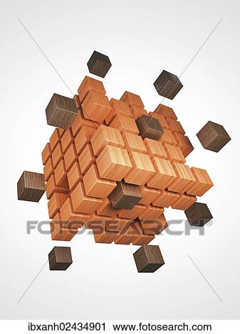 "Cube being put together from smaller cubes, 3D illustration" View Large Photo Image Stock Image - "Cube being put together from smaller cubes, 3D illustration". Fotosearch