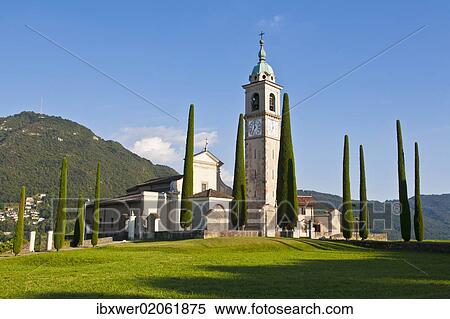 "Cypress (Cupressus) trees, Church of Sant Abbondio in Gentilino, near Montagnola, Lugano, Ticino, Switzerland, Europe" View Large Photo Image Stock Photography - "Cypress (Cupressus) trees, Church of Sant Abbondio in Gentilino, near Montagnola, Lugano, Ticino, Switzerland, Europe". Fotosearch