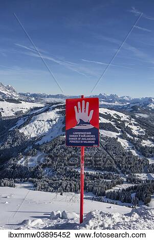 "Danger of Avalanches"""", sign in the Alps, Brixen im Thale, Tyrol, Austria, Europe" View Large Photo Image Stock Image - "Danger of Avalanches"""", sign in the Alps, Brixen im Thale, Tyrol, Austria, Europe". Fotosearch