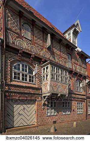 "Decorative facade of a half-timbered house, former brewery, from 1593, historic centre, Luneburg, Lower Saxony, Germany, Europe" View Large Photo Image Stock Photography - "Decorative facade of a half-timbered house, former brewery, from 1593, historic centre, Luneburg, Lower Saxony, Germany, Europe". Fotosearch