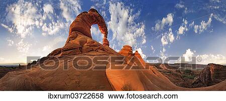 Stock Photo - "Delicate Arch natural stone arch, Arches-Nationalpark, near Moab, Utah, United States, North America". Fotosearch