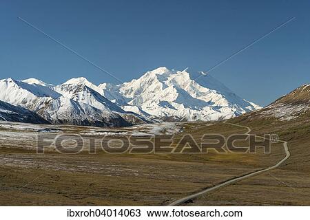 "Denali Park Road with Mount McKinley, Denali National Park, Alaska, United States, North America" View Large Photo Image Stock Image - "Denali Park Road with Mount McKinley, Denali National Park, Alaska, United States, North America". Fotosearch
