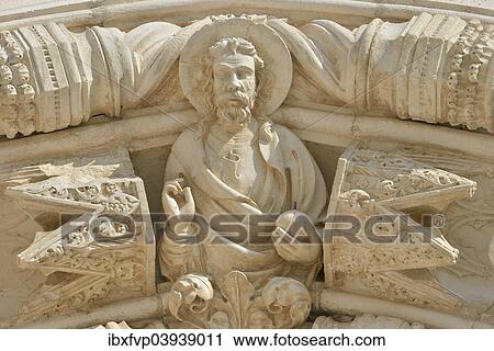 "Depiction of Jesus at the entrance, Sibenik Cathedral or Katedrala sv. Jakova, Unesco World Heritage Site, Sibenik, Dalmatia, Croatia Cathedral" View Large Photo Image Stock Image - "Depiction of Jesus at the entrance, Sibenik Cathedral or Katedrala sv. Jakova, Unesco World Heritage Site, Sibenik, Dalmatia, Croatia Cathedral". Fotosearch
