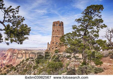 "Desert View Watchtower, Grand Canyon, Arizona, United States, North America" View Large Photo Image Stock Photo - "Desert View Watchtower, Grand Canyon, Arizona, United States, North America". Fotosearch