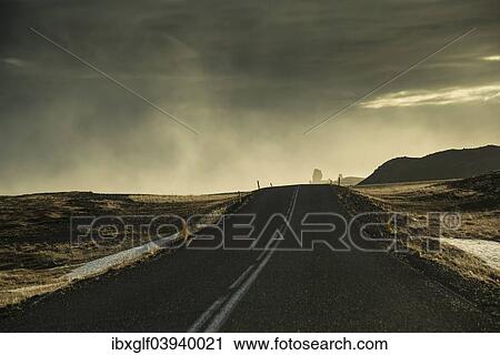 "Deserted country road during rainfall, Malariff at the back, Snaefellsness Peninsula, Iceland, Europe" View Large Photo Image Stock Image - "Deserted country road during rainfall, Malariff at the back, Snaefellsness Peninsula, Iceland, Europe". Fotosearch