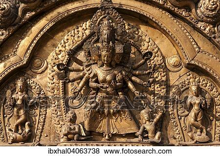 "Detail view of Sun Dhoka, Golden Gate, entrance to the Royal Palace, Durbar Square, Bhaktapur, Nepal, Asia" View Large Photo Image Stock Photo - "Detail view of Sun Dhoka, Golden Gate, entrance to the Royal Palace, Durbar Square, Bhaktapur, Nepal, Asia". Fotosearch