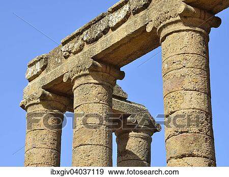 Stock Photo - "Detail view, Temple of Antas near Fluminimaggiore, Province of Carbonia-Iglesias, Sardinia, Italy, Europe". Fotosearch
