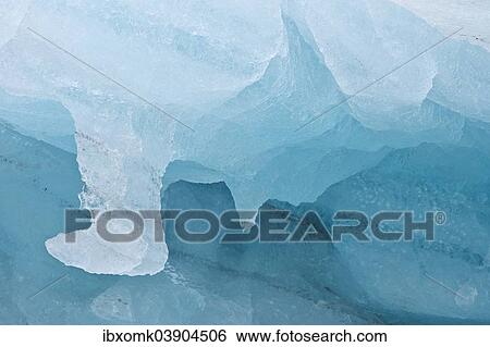 Stock Photograph - "Detailed view of the ice, Monacobreen glacier, Liefdefjorden fjord, Spitsbergen, Svalbard Islands, Svalbard and Jan Mayen, Norway, Europe". Fotosearch