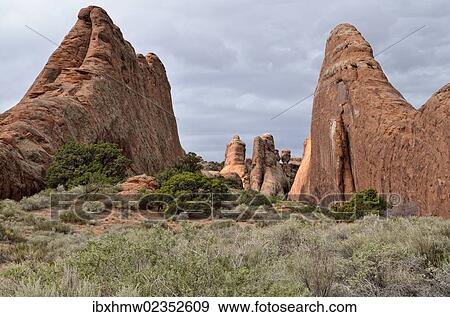 "Devils Garden, rock formations of red sandstone, Arches National Park, Moab, Utah, USA" View Large Photo Image Stock Photo - "Devils Garden, rock formations of red sandstone, Arches National Park, Moab, Utah, USA". Fotosearch
