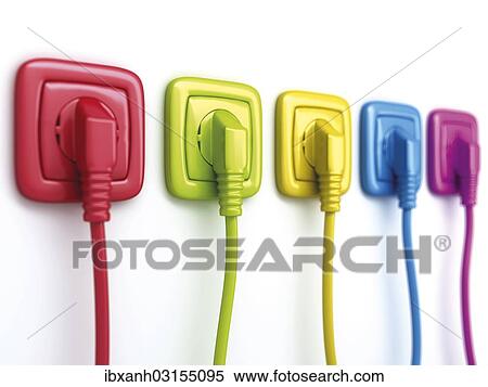 Different coloured sockets or power points with plugs View Large Photo Image Stock Photography - Different coloured sockets or power points with plugs. Fotosearch