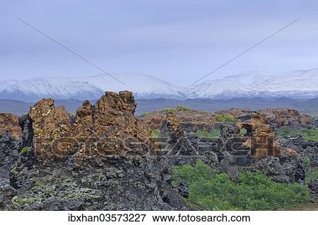 "Dimmuborgir lava formations, Skutustaoir, Northeastern Region, Iceland, Europe" View Large Photo Image Stock Photo - "Dimmuborgir lava formations, Skutustaoir, Northeastern Region, Iceland, Europe". Fotosearch