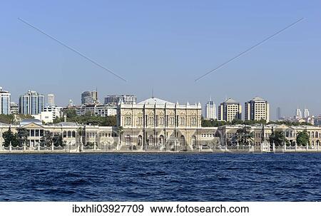 "Dolmabahce Palace, Dolmabahce Sarayi, from the Bosphorus, Besiktas, Istanbul, European side, Turkey, Asia" View Large Photo Image Stock Photo - "Dolmabahce Palace, Dolmabahce Sarayi, from the Bosphorus, Besiktas, Istanbul, European side, Turkey, Asia". Fotosearch
