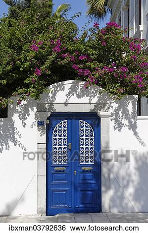 "Door and Bougainvillea in the old town of Bodrum, Mugla Province, Aegean Region, Turkey Province" View Large Photo Image Stock Photograph - "Door and Bougainvillea in the old town of Bodrum, Mugla Province, Aegean Region, Turkey Province". Fotosearch